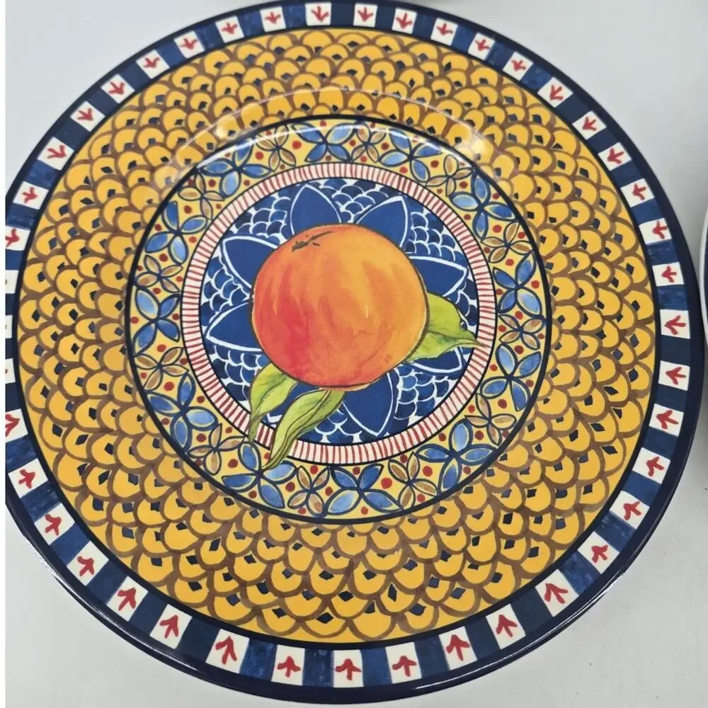 4 Williams Sonoma Sicily Melamine Salad Plates 8.5